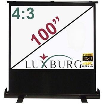 Luxburg 100 203x152cm 4:3 Full HD 3D Pantalla de proyección de suelo manual portátil - Pantalla blanca mate