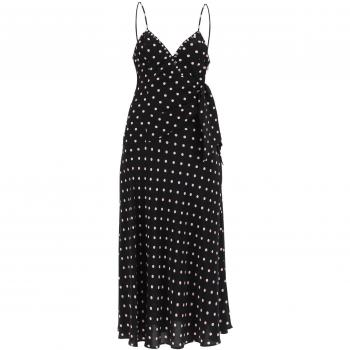 Polka Dot Black Slip Dress with Studs and Rhinestones - Size 2XS