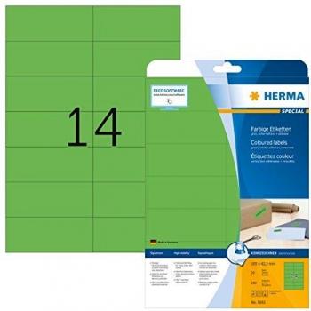 Herma 5061 - Etiqueta de impresora autoadhesiva, color verde