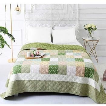 VIVILINEN Cubrecama Nórdica Moderna para Cama 90,Cama Individual,Cubrecanape,Cubierta Cama 150 * 200cm, Manta de Algodón Colchas Patchwork para Primavera Verano