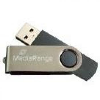 MediaRange Flexi Memoria USB 4GB MR907 15MB/s USB 2.0 Negro-Plata