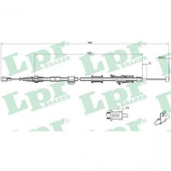 Cable de freno de mano LPR C0920B