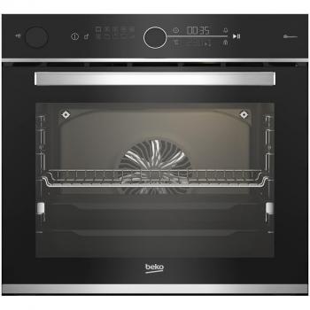 Horno Multifunción Beko BBIS13400XMSWE Independiente 72L A+ con Vapor SteamAid, Wi-Fi, Paredes Catalíticas, Cristal Negro