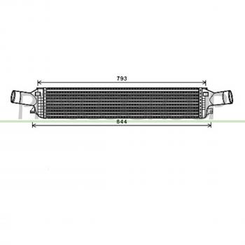 Intercooler PRASCO AD024N001 para refrigeración de aire con alta eficiencia