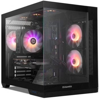 Caja Gaming Semitorre NOX Hummer Astra Neo Cristal Frameless Negro USB-C Doble Cristal Templado