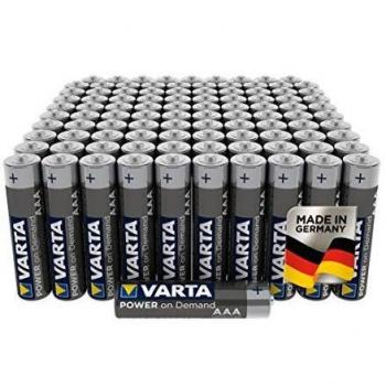 Varta Power on Demand Pilas AAA, paquete de 100 unidades