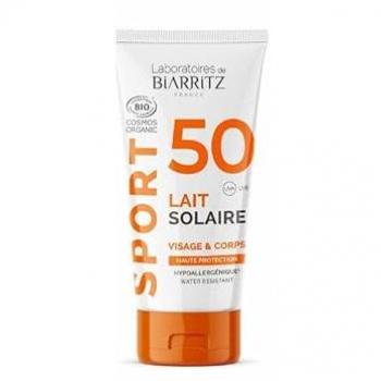 Leche Solar SPF50 Sport 50ml - Laboratoires de Biarritz, Línea solar ALGA MARIS, alta protección solar, resistente al agua, ideal para deportes al aire libre