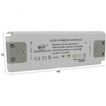 Alimentador Transformador CV 40W 24V 1,67A Super Slim Solo 19mm Grosor