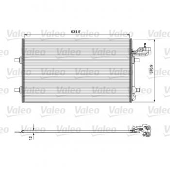 Condensador de aire acondicionado VALEO 814323 sin secador de aluminio para VOLVO S40 II y V50, compatible con refrigerante R134a