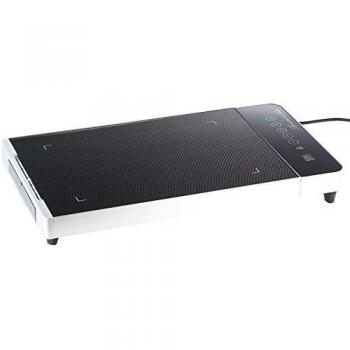 Rosenstein & Söhne Ceran parrilla: Parrilla de vidrio de mesa con panel táctil y temporizador, 800 W, hasta 300 ° C