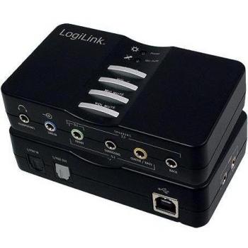 Tarjeta de Sonido USB LogiLink 7.1 Dolby, 8 Canales, Externa, 48 kHz