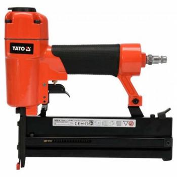 Yato YT-09203 Pistola de Clavos y Grapadora, herramienta multifuncional, capacidad para clavos de 18 mm a 50 mm, grapado con grapas tipo T de 10 mm a 40 mm,