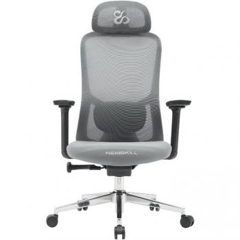 Silla Gaming Ergonómica Newskill Nue con Reposabrazos 3D y Malla Transpirable - Color Gris