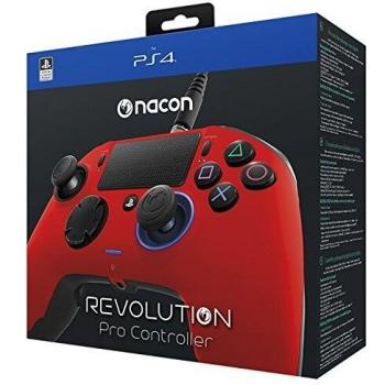 NACON Revolution Pro Controller Gamepad for PlayStation 4 Red – Video Game Accessories (Gamepad, PlayStation 4, Analog/Digital, Home Use, Select, Share Button, Wired)