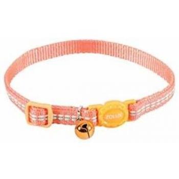 Collar ajustable de nylon para gatos Zolux Tempo Naranja