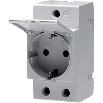 ABB M1175C Schuko Socket Outlet with Child Safety and Cover, 16A, 250V