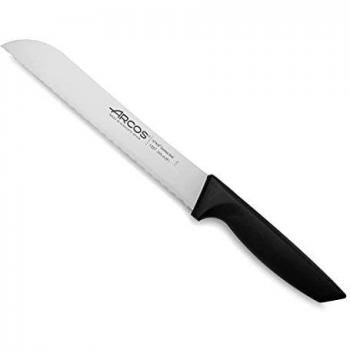Arcos Serie Niza, Cuchillo Panero, Hoja serrada de 200 mm, Mango Color Negro