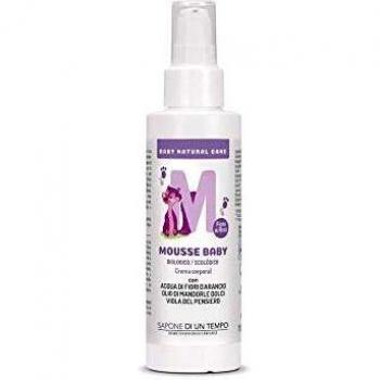 Mousse Crema Corporal Baby Bio 150ml - Crema corporal en espuma, formulación suave para pieles sensibles, enriquecida con ingredientes naturales, ideal para bebés y niños, textura ligera y fácil de aplicar