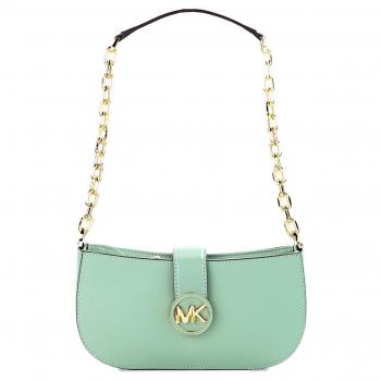 Carmen Small Sea Green Leather Pouchette Shoulder Crossbody Purse