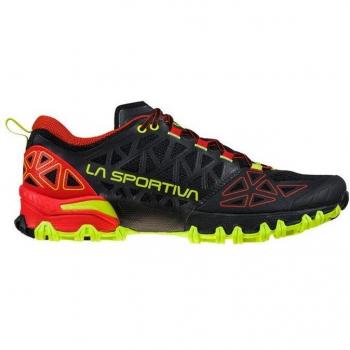 La Sportiva Bushido II Black-Goji - Zapatillas trail running para hombre