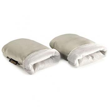 Jané Manoplas para Carrito y Silla de Paseo con Forro Polar Interior, Adaptable tanto a Manillar Abierto como Cerrado, Color Beige Polipiel
