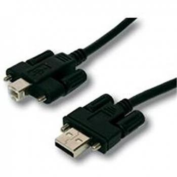 Cable USB 2.0 A macho a B macho atornillable, 2 m