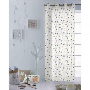 CORTINA CON OJALES INFANTIL 100% ALGODÓN ESTRELLA COOL KIDS FABRICADO EN ESPAÑA