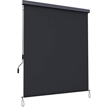 Toldo Lateral Retráctil 1.6 x 2.5 m, Gris Antracita, Protección de Privacidad para Balcón y Jardín