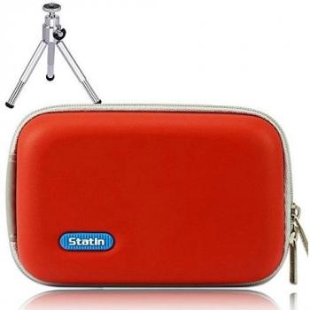 First2savvv BDX1408G6 Rojo EVA dura de transporte caso bolsa para Panasonic Lumix DMC-TZ40 Lumix DMC-TZ30 Lumix DMC-TZ25 Lumix DMC-TZ20 Lumix DMC-TZ19 Lumix DMC-TZ18 Lumix DMC-SZ5 Lumix DMC-FX90 Lumix DMC-3D1 Lumix DMC-FT4 Lumix DMC-FT3 CASIO EX-ZR1500 CA