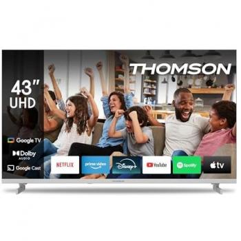 Televisor LED Thomson 43 4K UHD Smart con Google TV, Dolby Vision IQ, Dolby Atmos, HDR10, Wi-Fi y Bluetooth 5.1