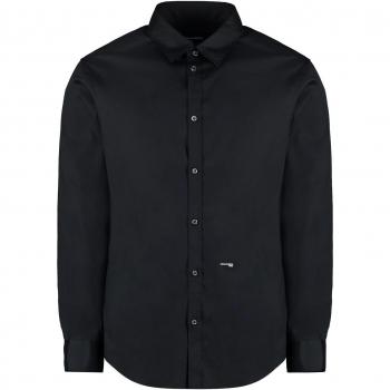Dsquared2 Men's Black Dan Cotton Casual Shirt Size 50