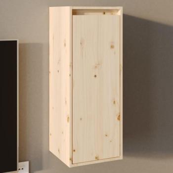 Armario de pared de madera maciza de pino 30x30x80 cm - Natural, Blanco, Gris - Mueble Almacenaje Estantería para Oficina, Estudio, Sala de Estar, Dormitorio