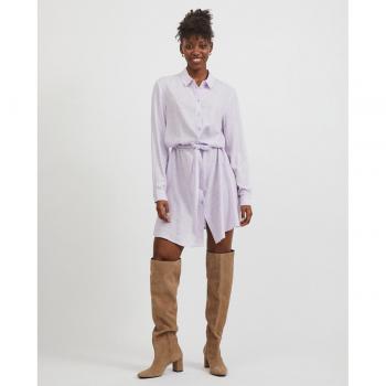 Vila - Vestido midi camisero, tipo de vestido, diseño camisero, largo midi