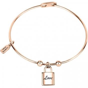 Colgante Love de acero dorado - Joyería Mujer Elegante