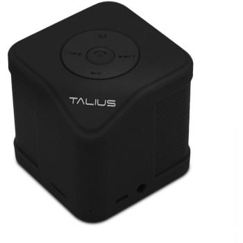 Talius Cube - Altavoz Bluetooth 3.0, Tarjeta SD, Entrada AUX, FM, Manos Libres, Color Negro