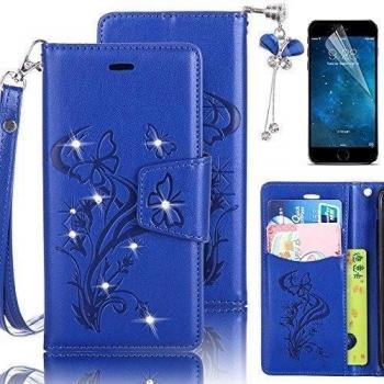 Wallet Case para LG G5 (2016) Funda Libro Suave PU Leather Cuero Cubierta Impresión Libro - Sunroyal ® Mariposa Ultra Slim Case Con Flip Cover Cierre Magnético Función Soporte,Billetera con Tapa para Tarjetas +1xStylus Pen +1x Protector de Pantalla
