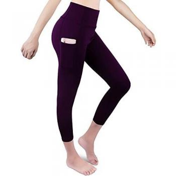 GRAT.UNIC Mallas Deportivas de Mujer,Mujer Pantalones elásticos de Yoga con Bolsillos Laterales,3/4 Polainas de Yoga Fitness