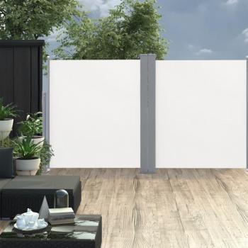 Toldo lateral retráctil color crema 140x600 cm
