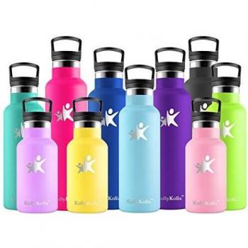 KollyKolla Botella de Agua Acero Inoxidable Termica Oficina Termos Ecológica Frascos Térmicos Deportiva con Pajita y Filtro Termo Niños Sin BPA Water Bottle Reutilizables,