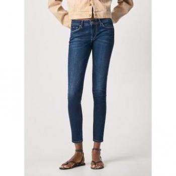 Pepe Jeans - Vaquero pitillo de mujer tiro medio en color azul