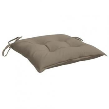 Oxford Fabric Chair Cushions Set of 2, Taupe, 40x40x7 cm