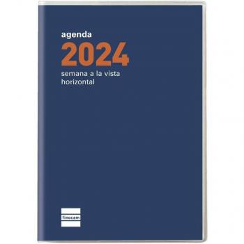 Finocam Agenda 2024 Cóctel PL3 Semana Vista Horizontal SVH 82x127mm Azul Español Enero-Diciembre