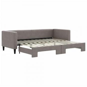 Sofá cama nido Tortorora 80x200 cm Tela Gris Taupe