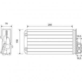 Intercambiador de calor VALEO 812212 calefacción interior