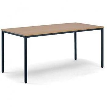 Mesa Multiusos Eurokraft Basic 720x1600 mm, Decoración de Haya, Estructura Gris Basalto