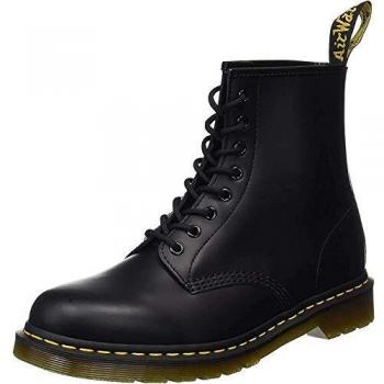 Dr. Martens Unisex 1460 Smooth Black Lace-Up Combat Boots, Size 12 US (45 EU)