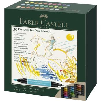 Estuche de 30 rotuladores Pitt Artist Pen Dual Marker Faber-Castell