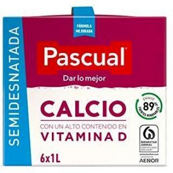 Pascual – Leche Semidesnatada Calcio Bienestar Animal – 6 x 1L