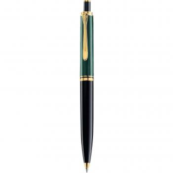 Pelikan Souverän K400 Black & Green Clip-On Ballpoint Pen - Engravable