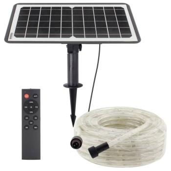Kit Solar de Tira LED 3.2V-12AH, 360º, IP65, 20 Metros, Blanco Frío